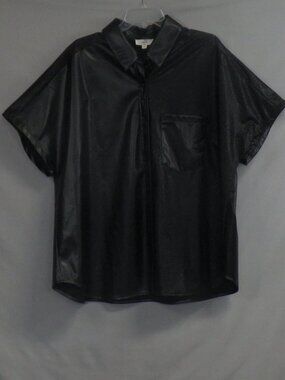 Entro Shasta Faux Leather Shirt   A636